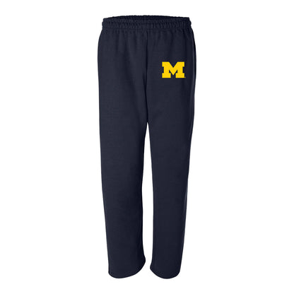 University of Michigan Block M Pants In Blue - Front View