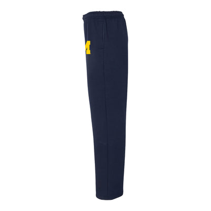 University of Michigan Block M Pants In Blue - Side View