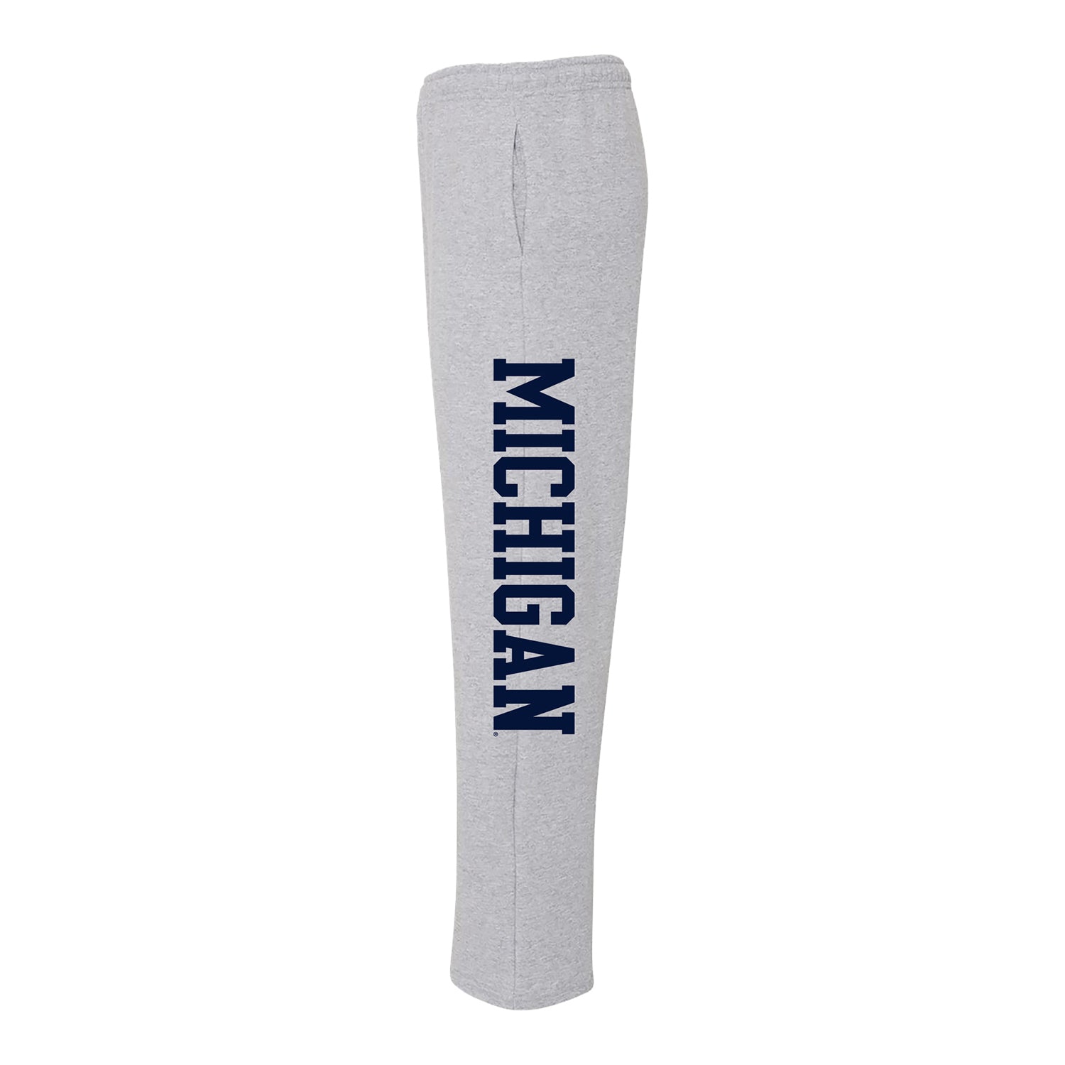 University of Michigan Block M Gray Pants - Side View