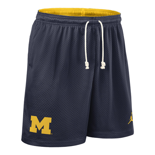 Michigan Wolverines Jordan Navy Shorts - Front View