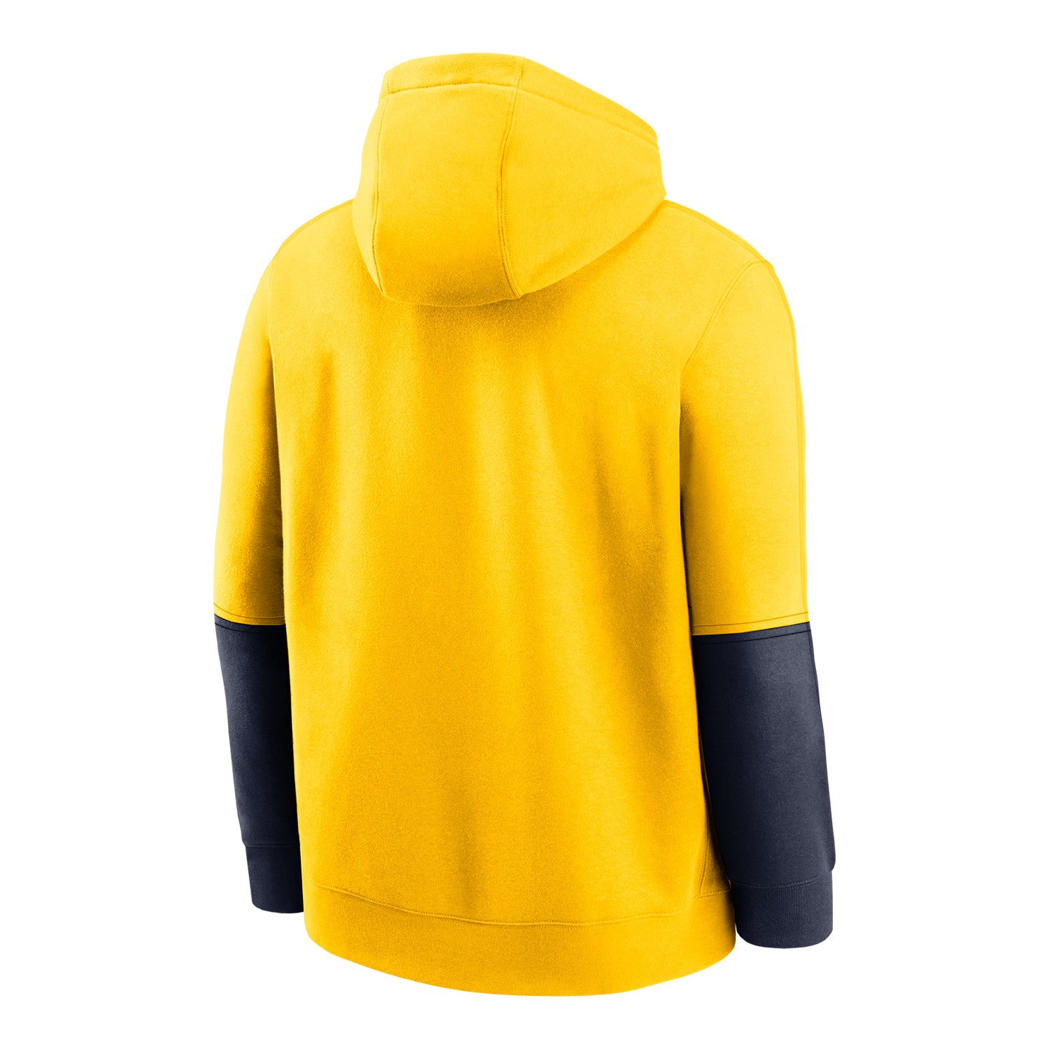 Michigan Wolverines Jordan Sideline Color Block Yellow Hoodie - Back View