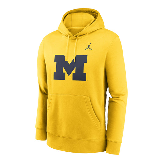 Michigan Wolverines Jordan Brand Primetime Club Fleece Hoodie - Front View