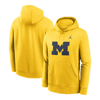 Michigan Wolverines Jordan Brand Primetime Club Fleece Hoodie - Multi View