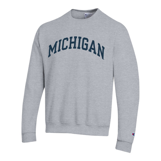 Michigan Wolverines Champion Arch Pullover Crew - Front View