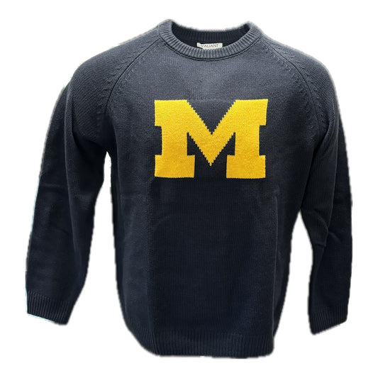 Michigan Wolverines Valiant Striped Sweater Crew