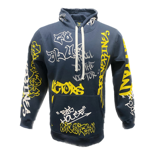 Valiant University of Michigan Navy Graffiti Hoodie - Front View