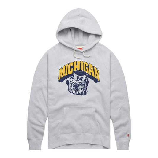 Homage Michigan Wolverines Legacy Block Logo Sweatshirt - Front View