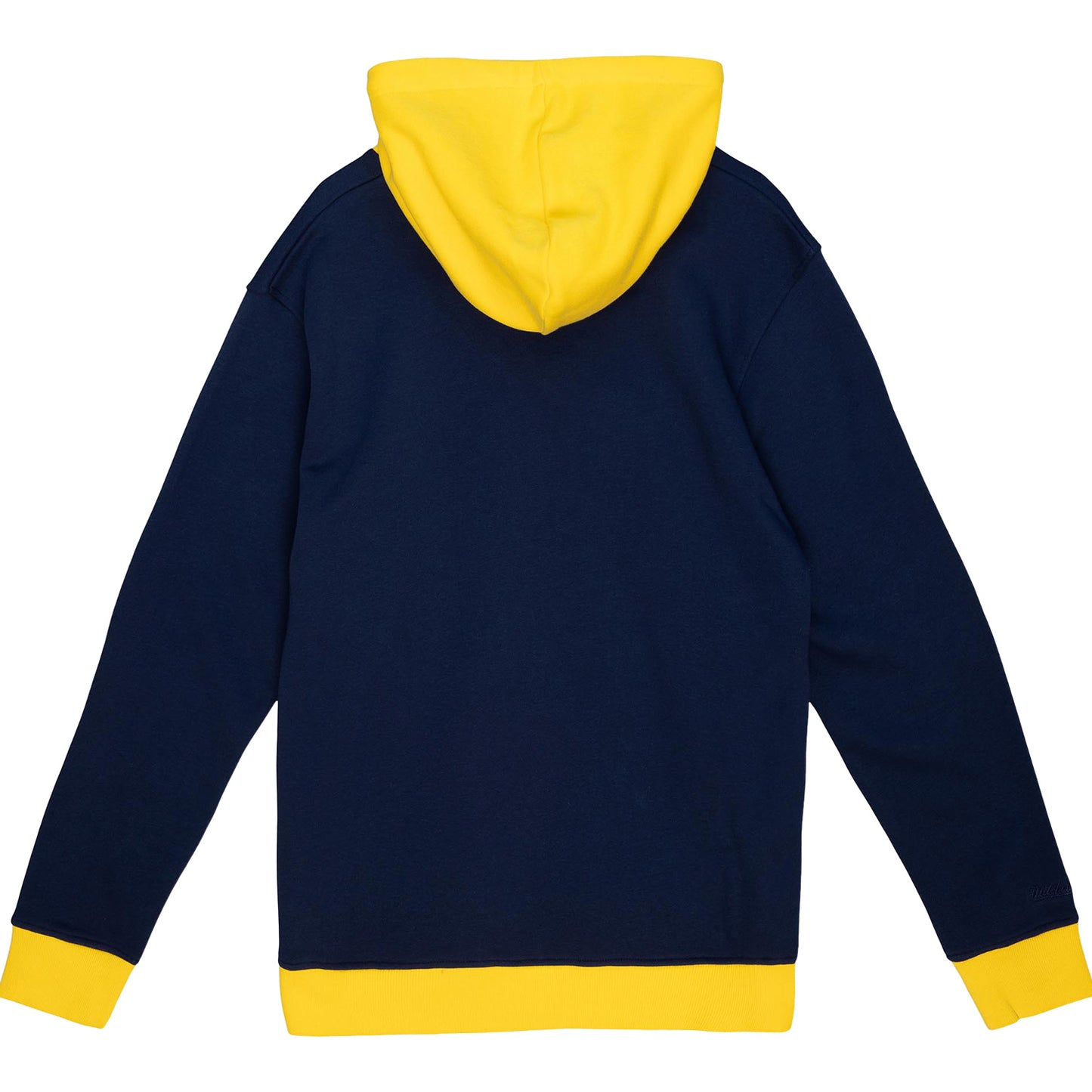 Michigan Wolverines Blue Mitchell & Ness Big Face Hooded Sweatshirt