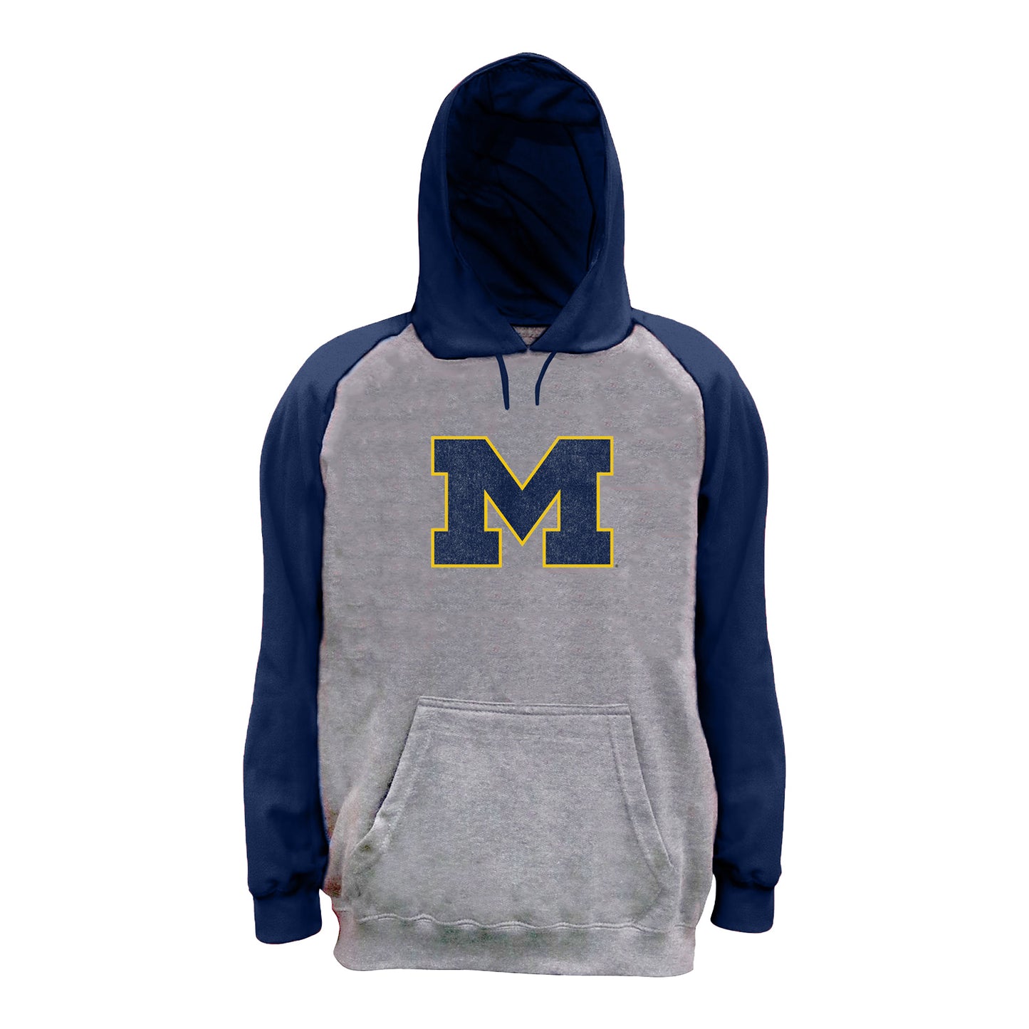 Michigan Wolverines Profile Gray/Blue Big & Tall Primary Logo Hoodie - Front View