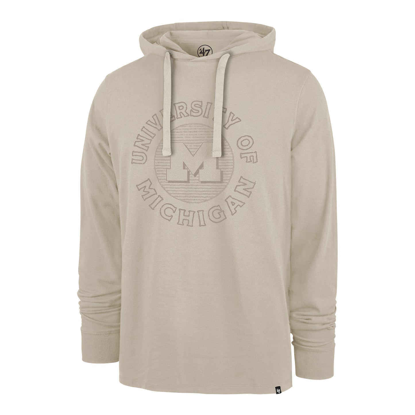 Michigan Wolverines '47 Brand Tan Canyon Ashby Pique Hoodie - Front View