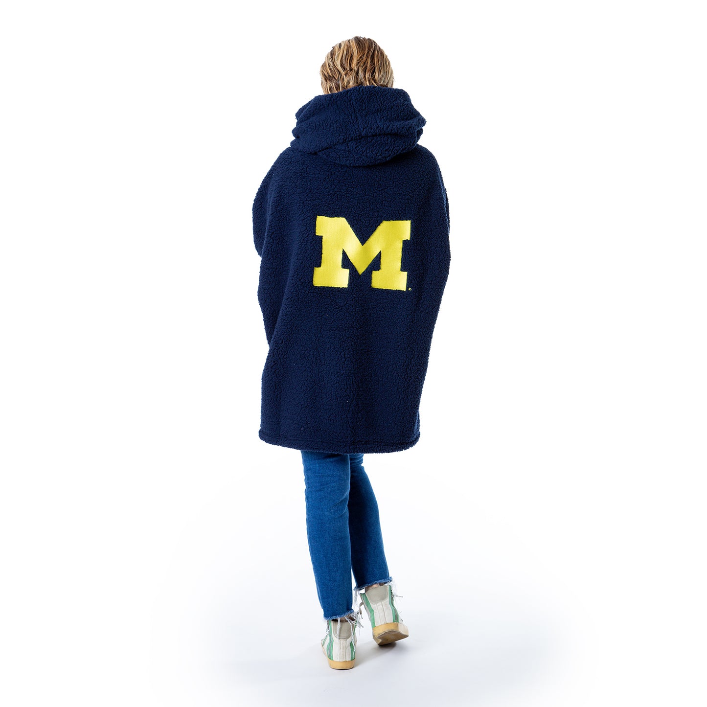 Michigan Wolverines Jill Martin Maize Lounger - Modeled Back View