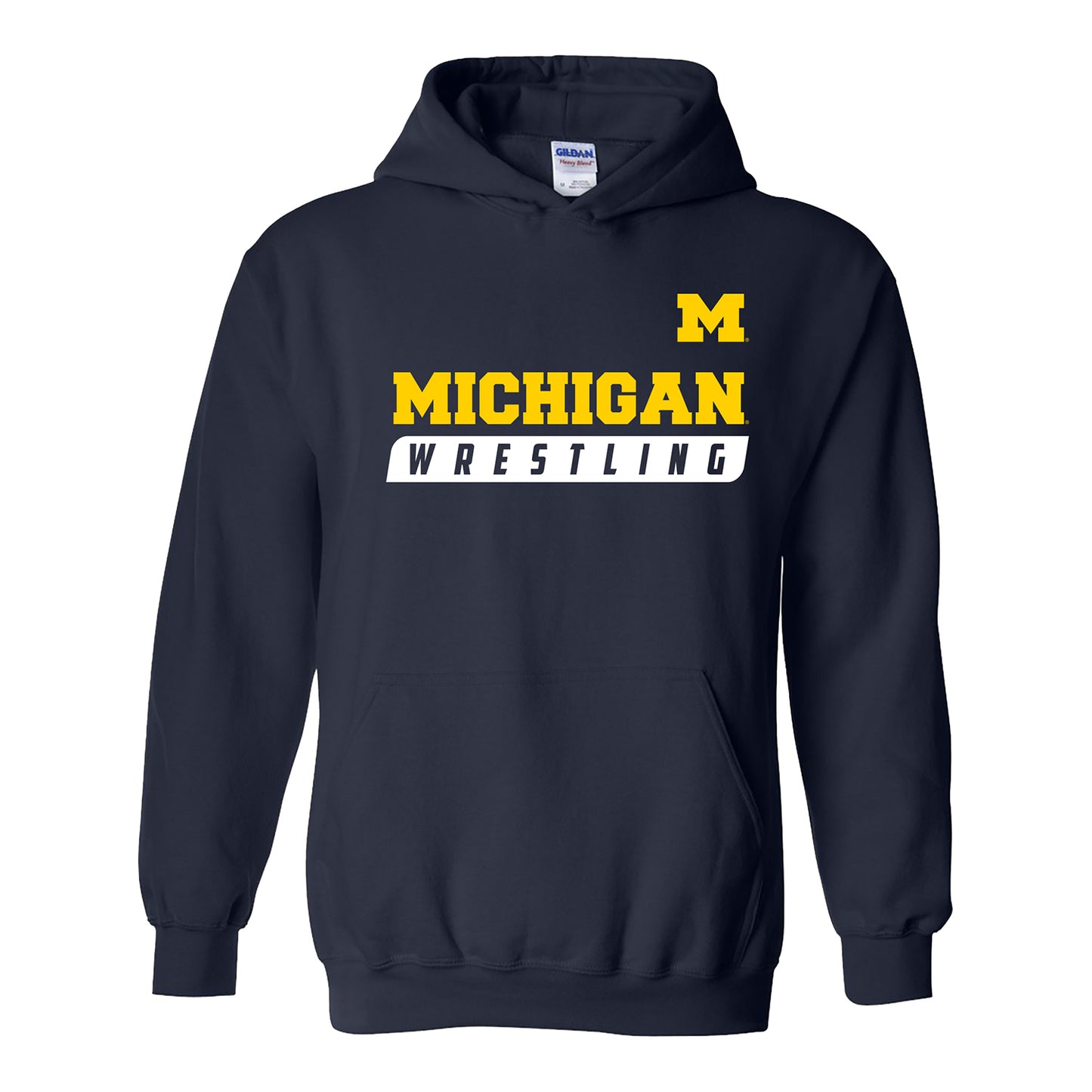 Michigan Wolverines Wrestling Navy Sweatshirt - Front View