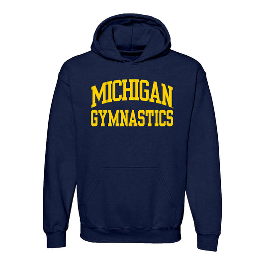 Michigan Wolverines Gymnastics Navy Sweatshirt - Front View