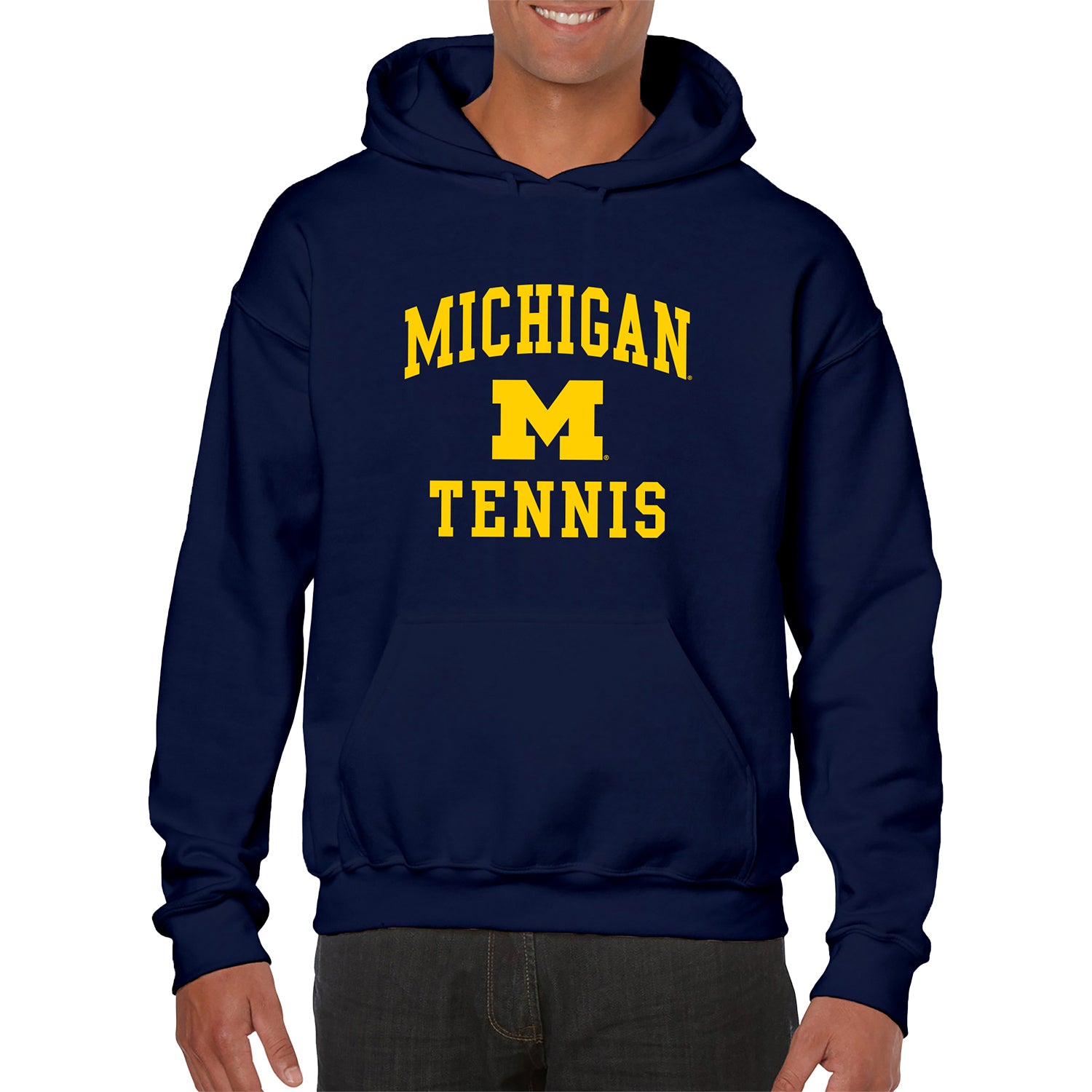 Michigan Wolverines Tennis Navy Sweatshirt - Front View