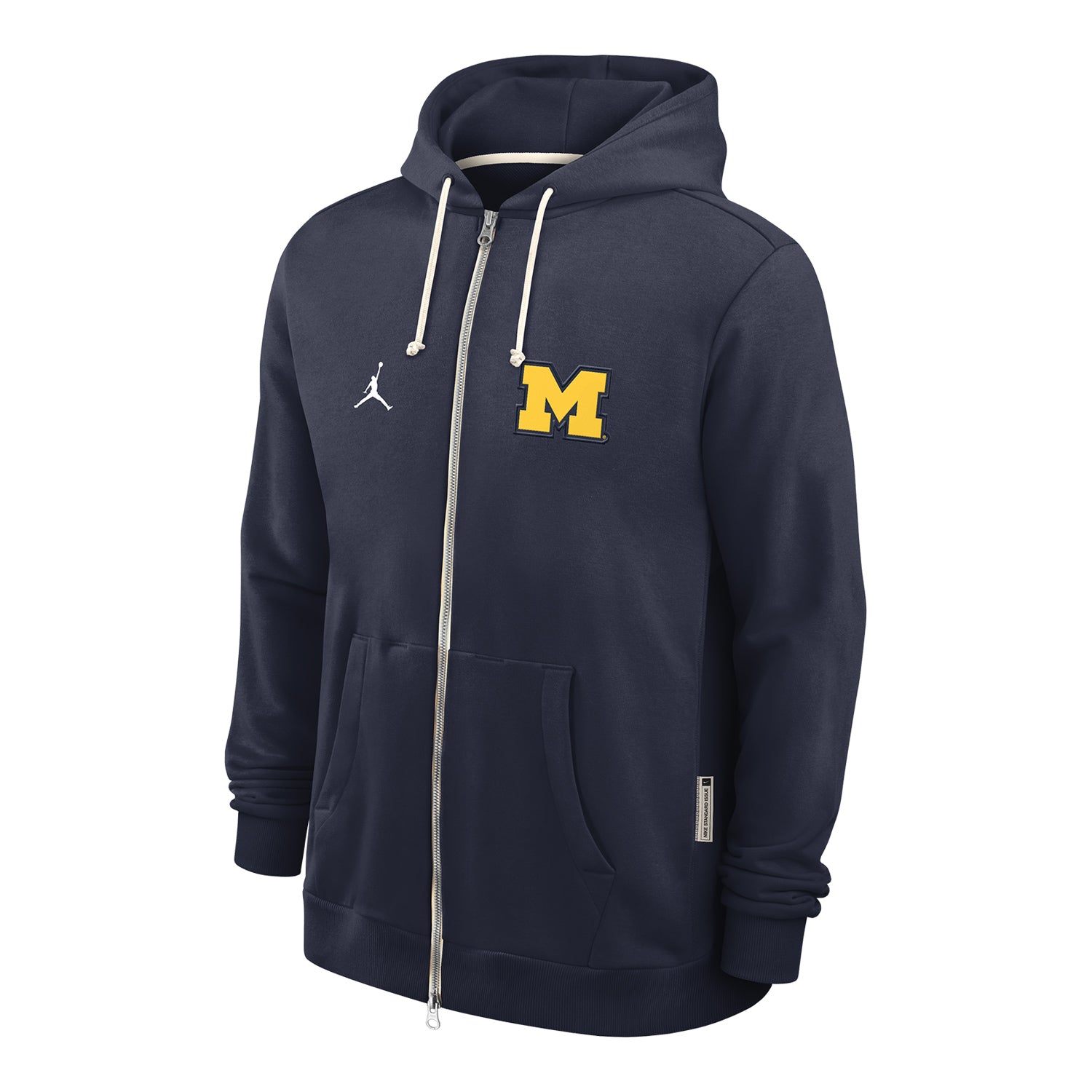 【Nike】Michigan Wolverines Military Jordan Pullover Hoodie Michigan Wolverines Nike Jordan Navy Full Zip Hooded
