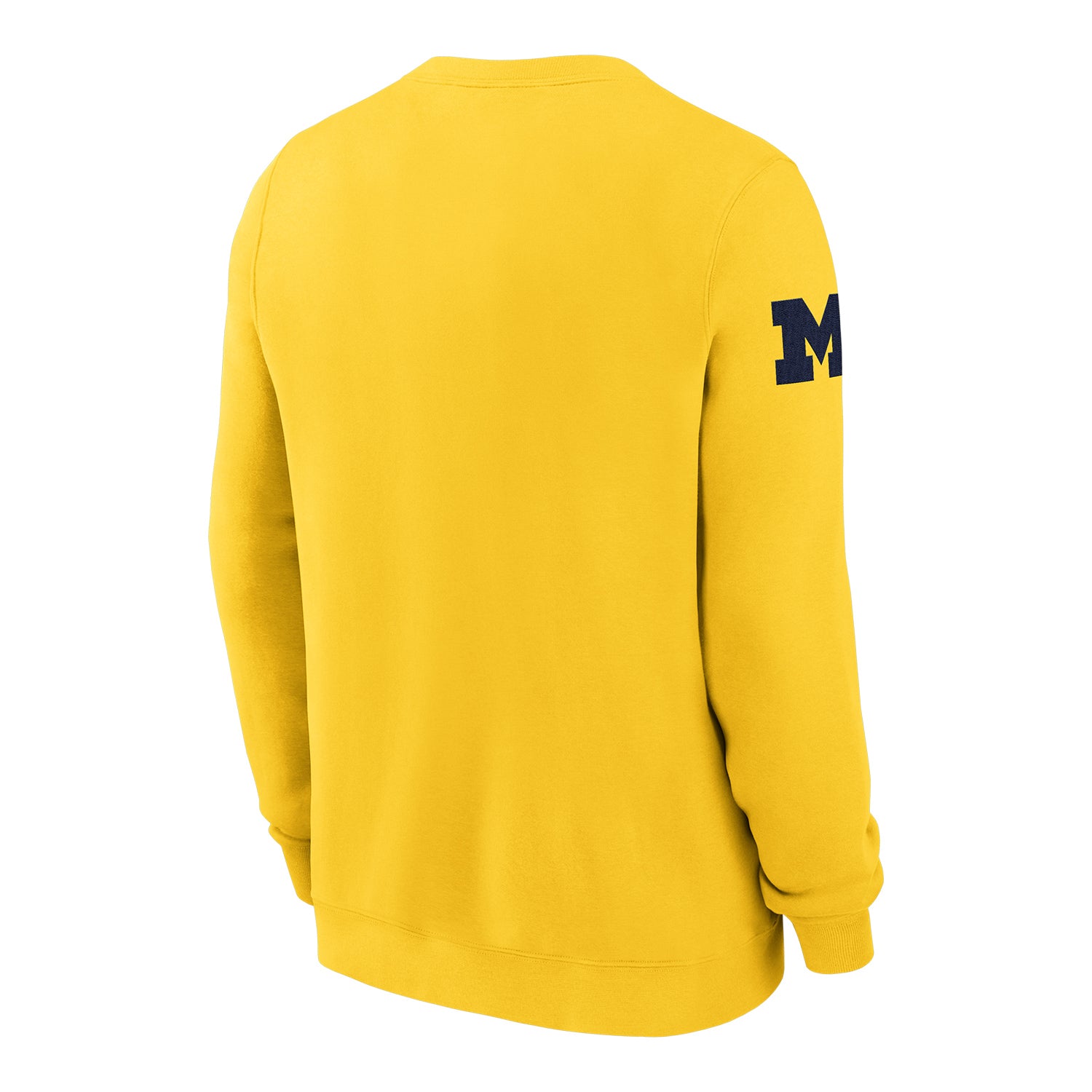 Michigan Wolverines Nike Jordan Yellow Club Crewneck - Back View