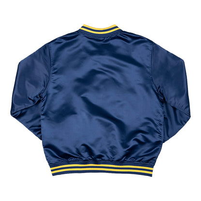Michigan Wolverines Campus Classic Crewneck Pullover In Blue - Back View