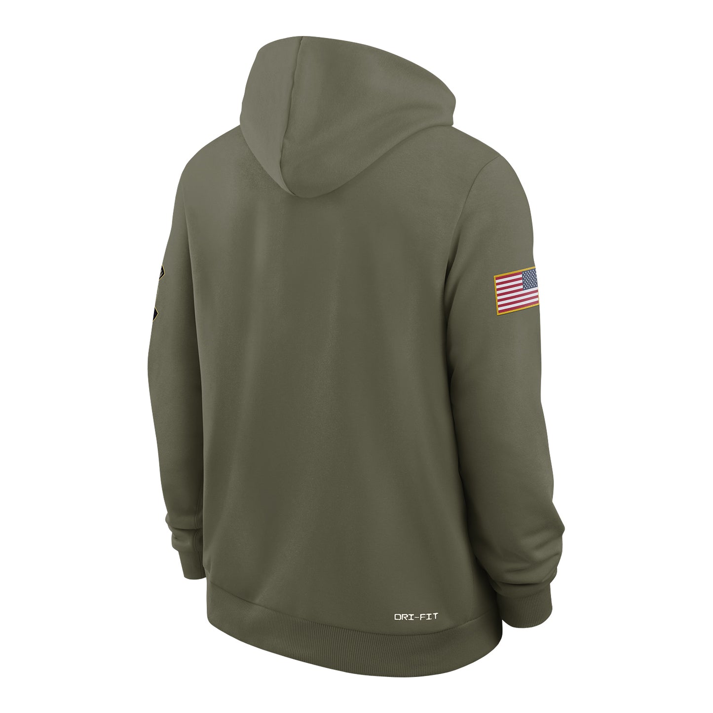 Michigan Wolverines Military Appreciation Forest Green Hoodie - Back View