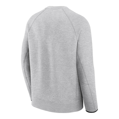 Michigan Wolverines Grey Nike Tech Fleece Crewneck Sweatshirt - Back View