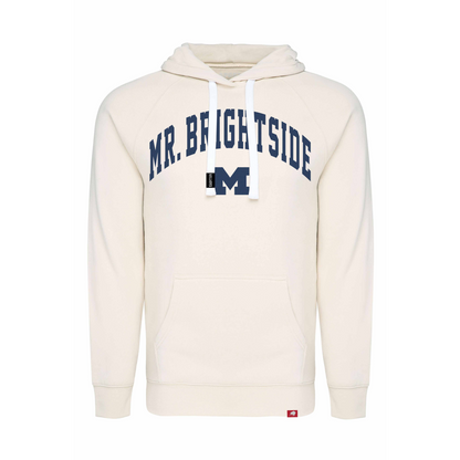 Michigan Wolverines Mr. Brightside Bone Olsen Hoodie In White - Front View