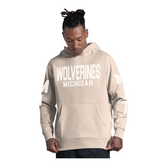 Michigan Wolverines Cream Locker Room Fleece Hoodie