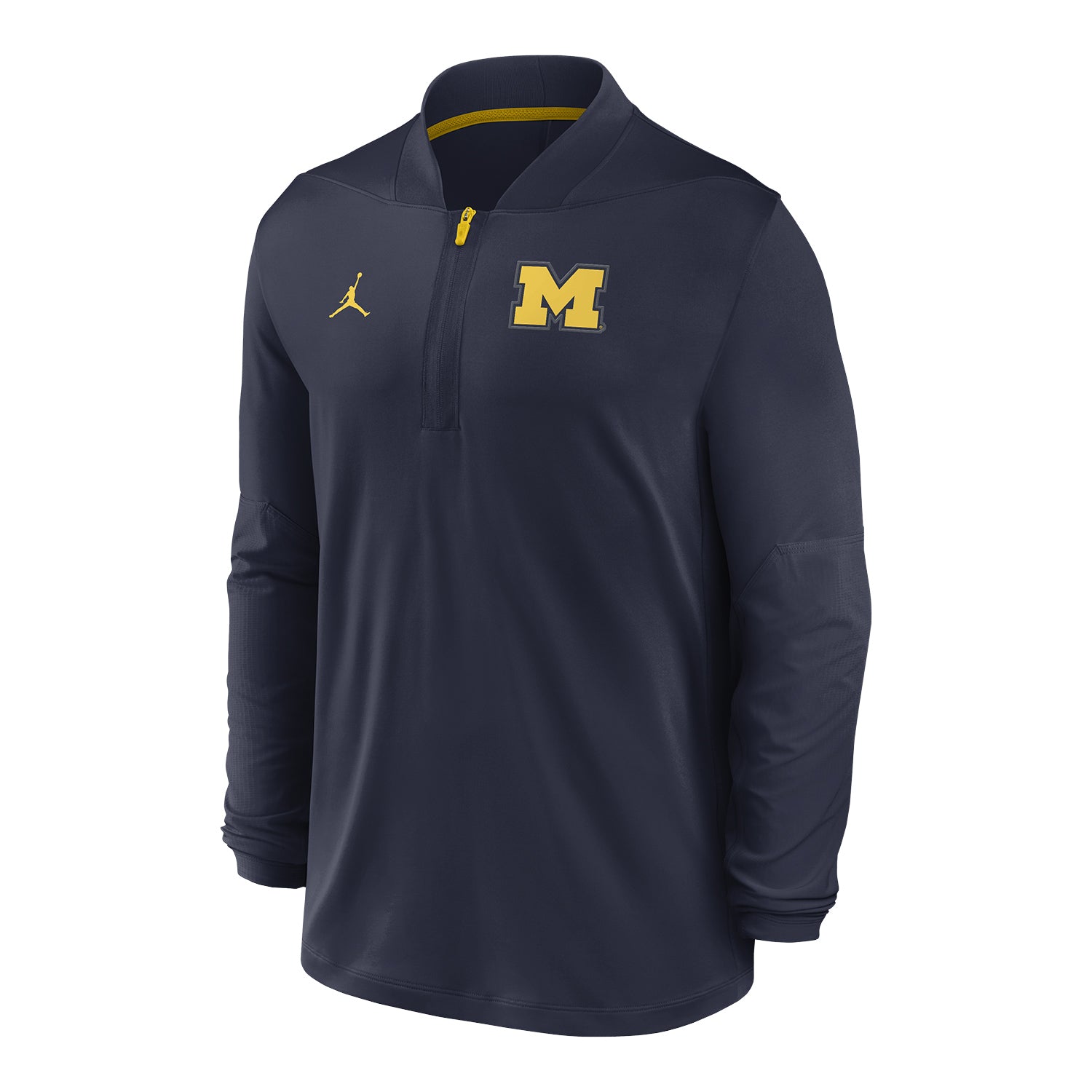 Michigan Wolverines Nike Navy Dri-Fit Half Zip - Front View