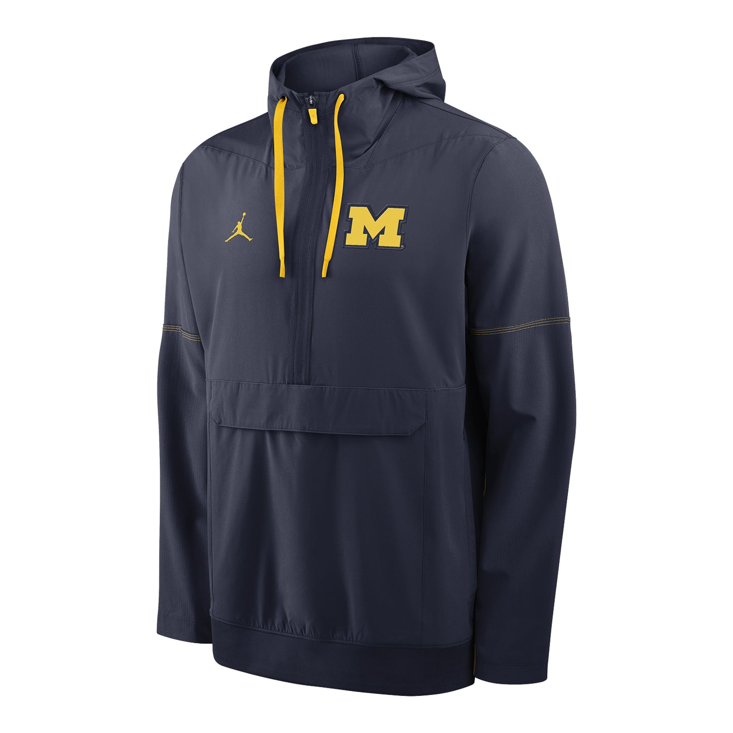 Michigan Wolverines Nike Grey Anorak Jacket - Front View