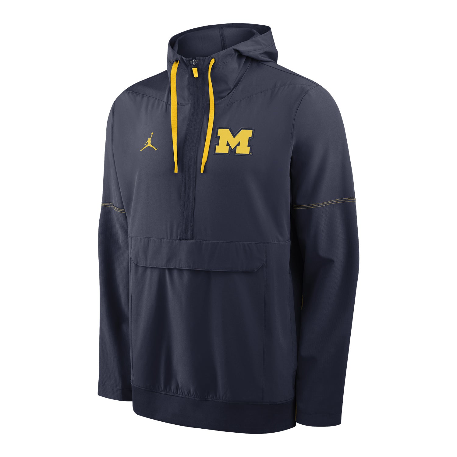 Michigan Wolverines Nike Grey Anorak Jacket - Front View