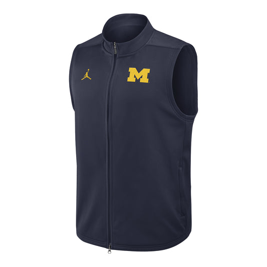 Michigan Wolverines Jordan Navy Victory Vest - Front View