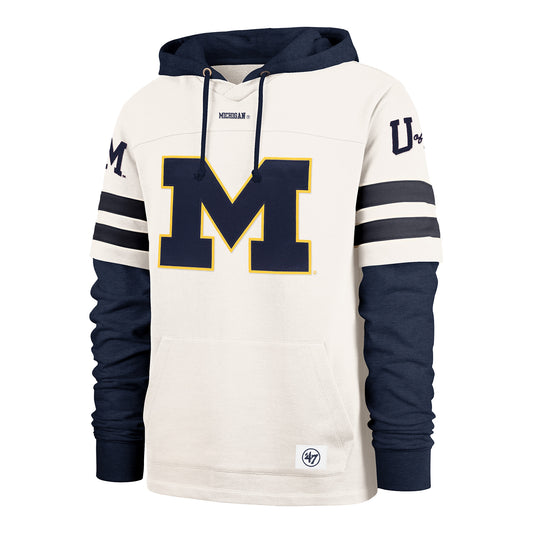 Michigan Wolverines '47 White Block M Split Hoodie