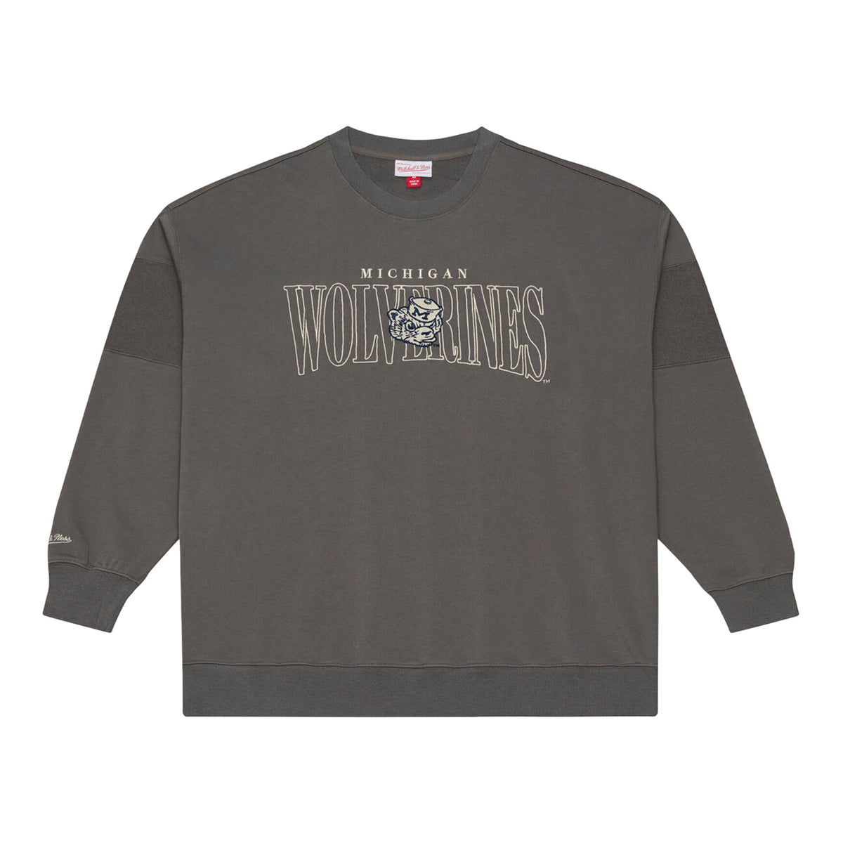 Michigan Wolverines Grey Heritage Fleece Crewneck