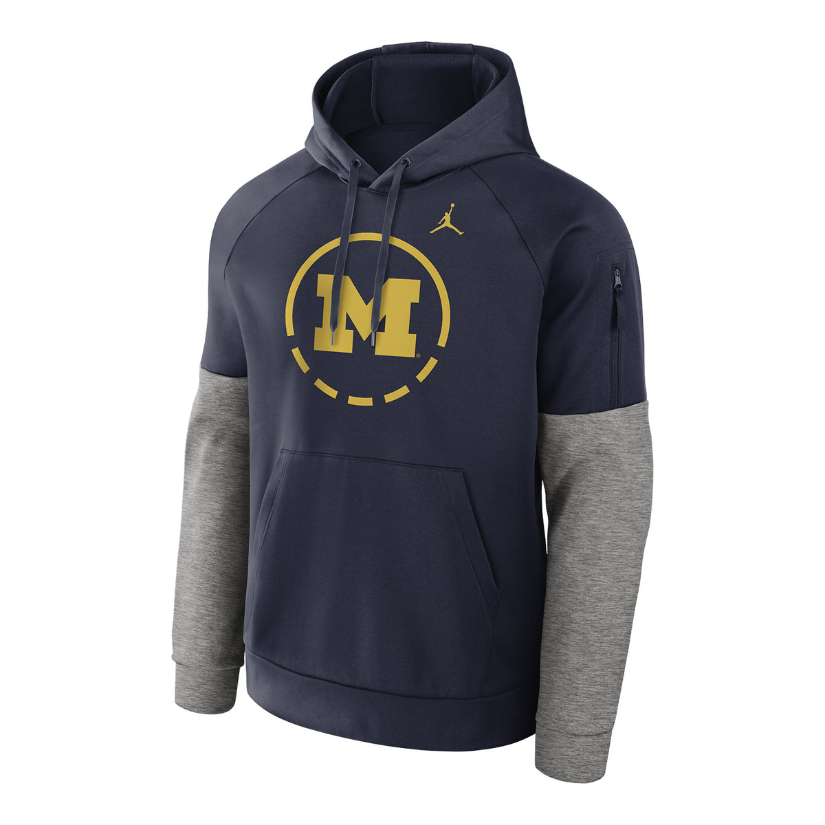 Michigan Wolverines Nike Navy Therma Fleece Basketball Hoodie