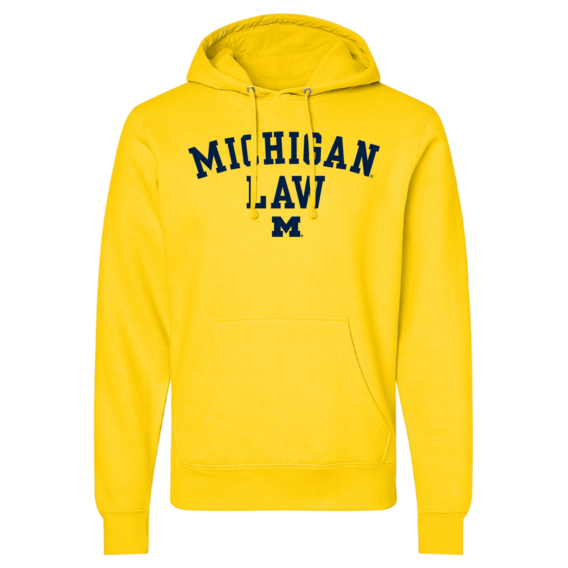 Michigan Wolverines Maize Law Hoodie - Front View