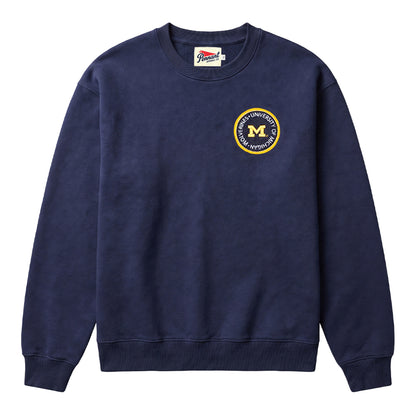 Michigan Wolverines Navy Heritage Crewneck