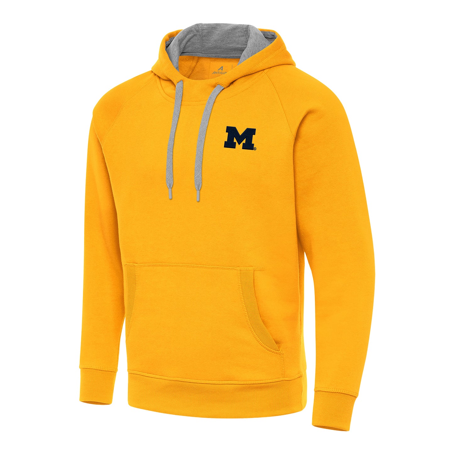 Michigan Wolverines Antigua Victory Maize Hooded Sweatshirt In Yellow - Front View