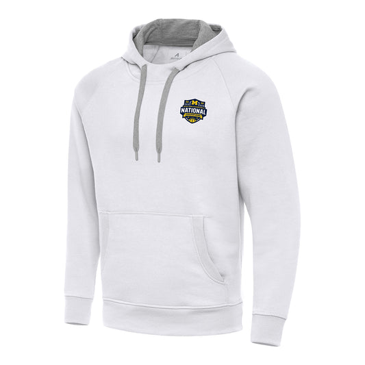 Michigan Wolverines Men's Basketball National Champions White Victory Hoodie