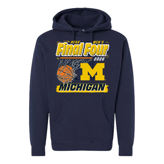 Michigan Wolverines Men's Basketball Final Four Ball Swish Hoodie