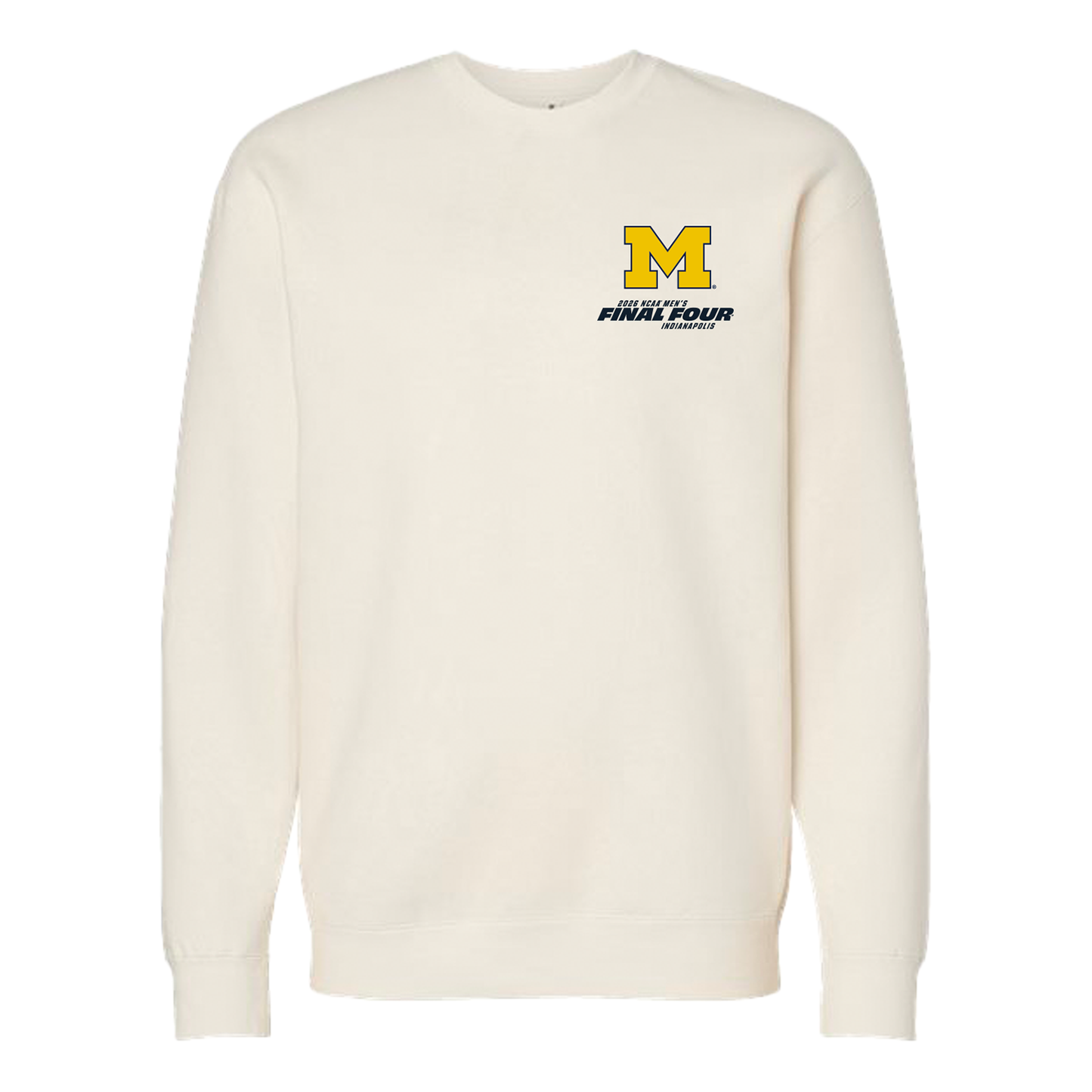 Michigan Wolverines Men's Basketball Final Four Indy Bound Mascot Bus Crewneck