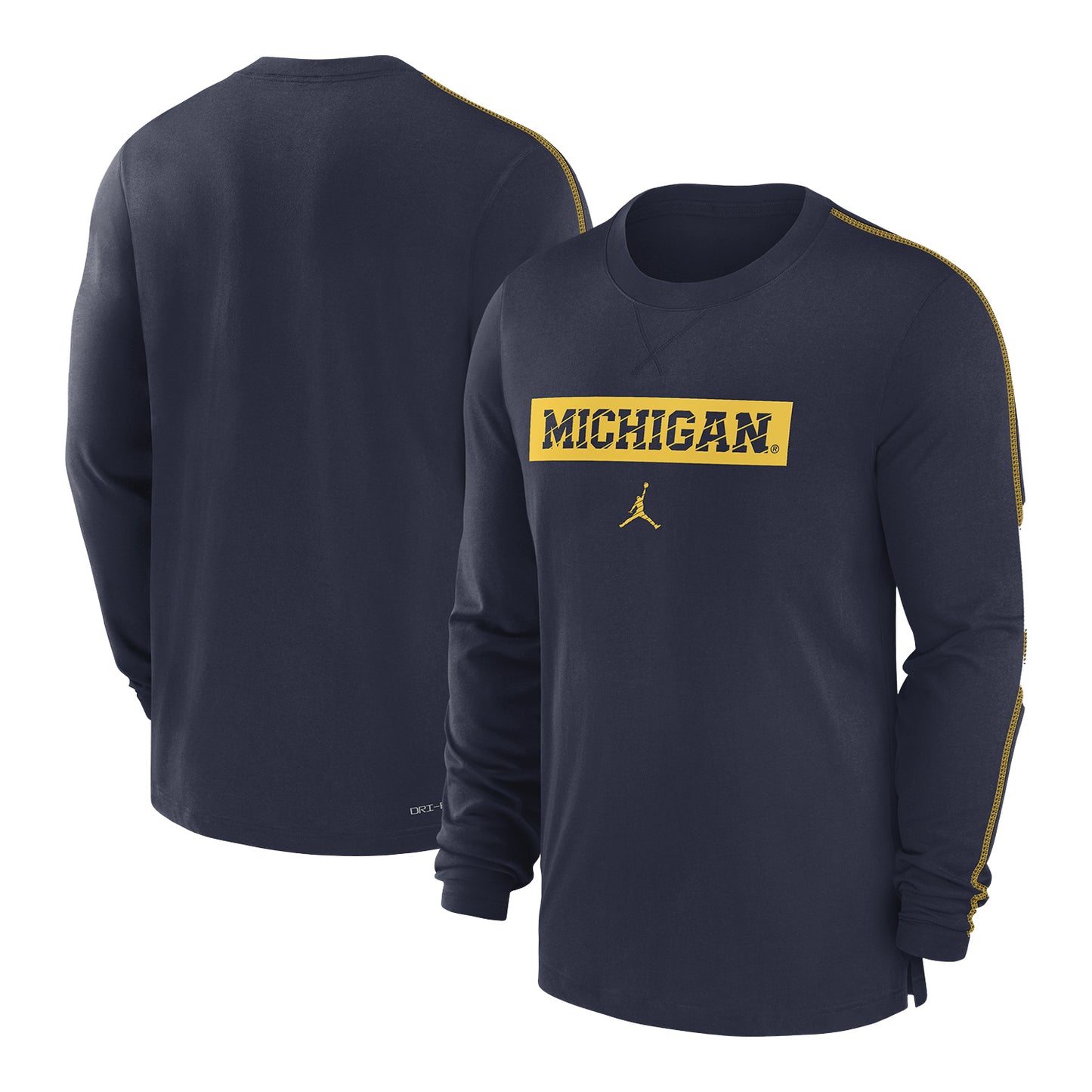 Michigan Wolverines Jordan 2024 Sideline Coaches Performance Long Sleeve T-Shirt - Multi View