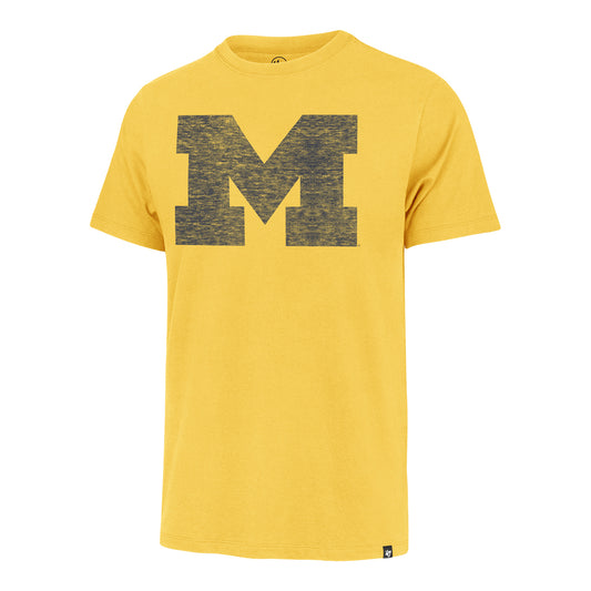 Michigan Wolverines Maize '47 Brand Primary Logo T-Shirt - Front View