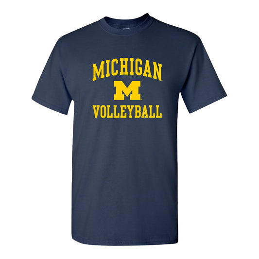 University of Michigan Volleyball Navy Sport Tee - Front View