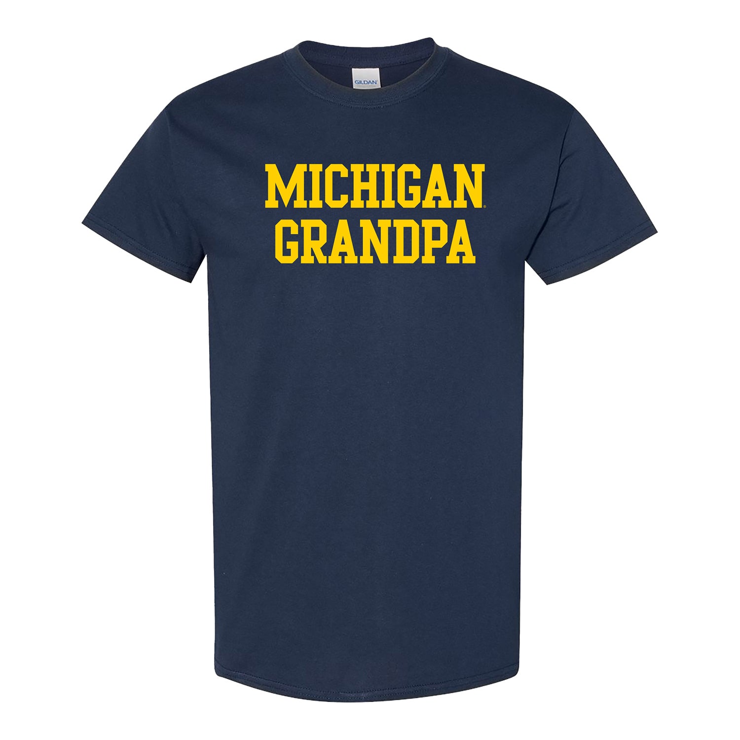 University of Michigan Grandpa Navy Sport Tee - Front View