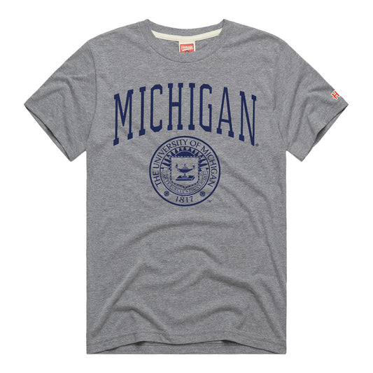 Homage University of Michigan Collegiate Crest T-Shirt - Front View