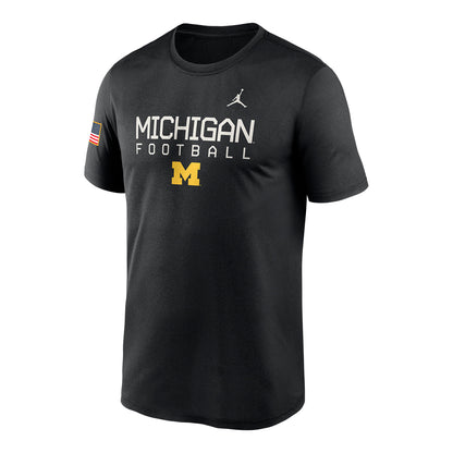 Michigan Wolverines Jordan Football T-Shirt - Front View