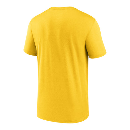 Michigan Wolverines Jordan Maize Basketball Practice Tee - Back View