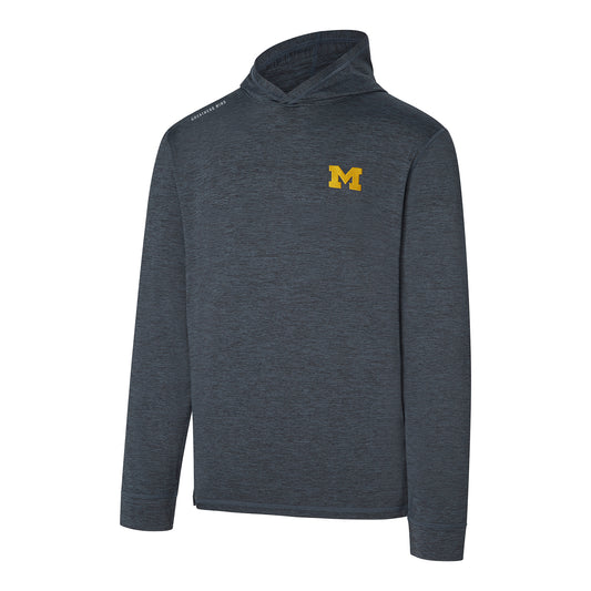 Michigan Wolverines Greatness Wins Core Tech Hooded T-Shirt - Front View