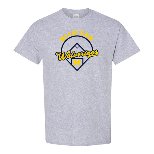 Michigan Wolverines Baseball Field T-Shirt - Front View