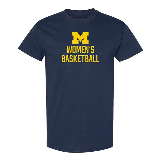 Michigan Wolverines Women's Basketball Wordmark T-Shirt - Front View