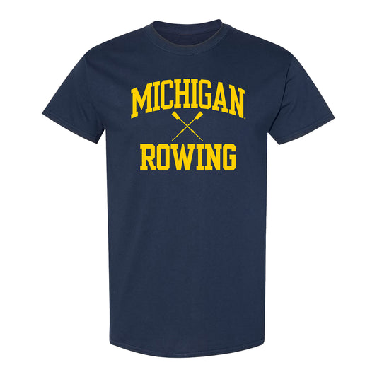 Michigan Wolverines Rowing Navy T-Shirt - Front View