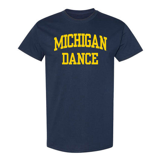 Michigan Wolverines Dance Navy T-Shirt - Front View